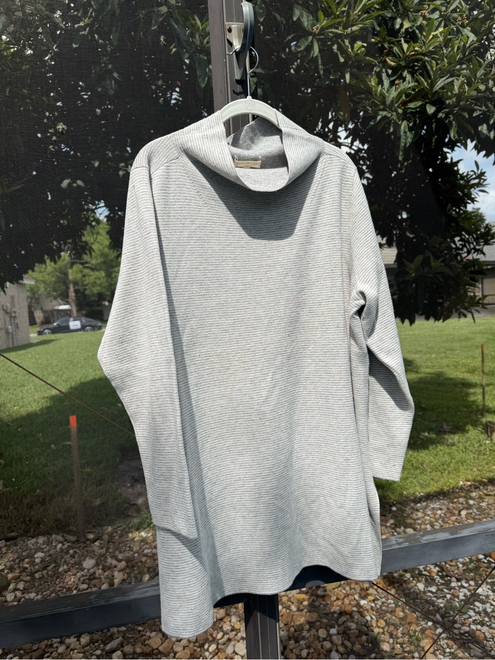 Eileen Fisher Organic Cotton Cashmere Funnel Neck Sweater 1x